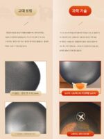 루지 주방용품 순수 티타늄 나노 0코팅 노스틱 팬 가정용 무코팅 둥근바닥 프라이팬 가스레인지 특수 프라이팬 - 이미지 3