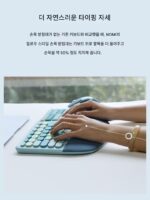 mofii 인체공학적 가죽 핸드 레스트 무선 키보드 및 마우스 세트 데스크탑 노트북 사무실 무소음 키보드 및 마우스 - 이미지 4