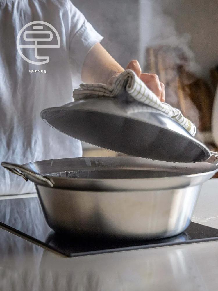 main_717576642352_0-1 가스 유도 조리기에 모두 사용 가능. 일본산 요시카와 스테인리스 야외용 냄비 국 냄비 스튜 냄비 스키야키 냄비 홈 - 이미지 1