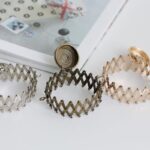 10cm 스트레치 메시 와인 플라스크 입구 골드 구멍 없음 골드 레이스 색상 청동 골드 수축 패키지 diy 액세서리 도면 없음 - 이미지 5