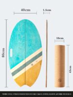 IROCKER 프로페셔널 밸런스 보드 10겹 A등급 자작나무 스키 서핑 요가 코어 트레이닝 보드 (성인용) - 이미지 4