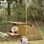 야외 캠핑 텐트 초경량 야외 생존 A형 쉘터 bc 더블 4계절 모기 방지 통풍 방수 텐트