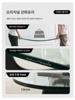 노르딕 이사무 노구치 커피 테이블 노구치 디자이너 크리에이티브 솔리드 우드 특수형 티 테이블 라이트 럭셔리 레트로 유리 티 테이블 - 이미지 3