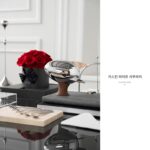 유럽 ​​스타일 스테인리스 스틸 커피 스푼 세트 크리에이티브 아이스크림 스푼 모던 라이트 럭셔리 선물 로켓 에그 장식품 선물 - 이미지 3