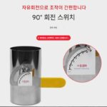 304 스테인리스 스틸 수동 공기 밸브 공기 덕트 버터플라이 밸브 체크 밸브 공기 덕트 밸브 원형 공기 밸브 공기량 조절 밸브 - 이미지 4