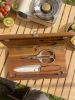 sn 아웃도어 캠핑 피크닉 올인원 아웃도어 나이프 세트 휴대용 접이식 도마 도마 주방용품 세트