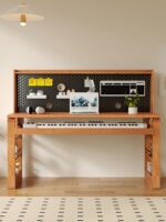 모든 견고한 목재 피아노 테이블 녹음 스튜디오 작업대 음악 작업대 편곡자 튜닝 테이블 전자 피아노 키보드 테이블 - 이미지 2