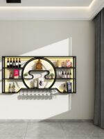 중국식 레드 와인 랙 포도 화이트 와인 캐비닛 벽면 장착 랙 바 철제 디스플레이 랙 크리에이티브 보구 - 이미지 4