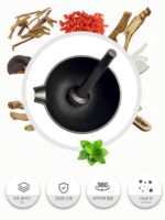 작은 행복 주철 박격포 약재 빻기 약병 빻기 가정용 빻기 빻기 후추 - 이미지 4