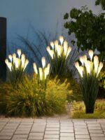 야외 리드 램프 태양열 정원 조경 장식 램프 방수 정원 조명 프로젝트 빛나는 정원 잔디 램프 - 이미지 2