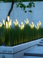 야외 리드 램프 태양열 정원 조경 장식 램프 방수 정원 조명 프로젝트 빛나는 정원 잔디 램프 - 이미지 3