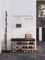 북유럽풍 라이트 럭셔리 코트걸이 침실 옷걸이 벽 장식 욕실 벽걸이 현관 탈의실 입구 옷걸이 - 이미지 3