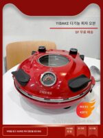 서양식 주방 인터넷 셀러브리티 더블 전기 가열 피자 오븐 휴대용 가정용 상업용 오븐 12인치 유럽 및 미국 신규 수출