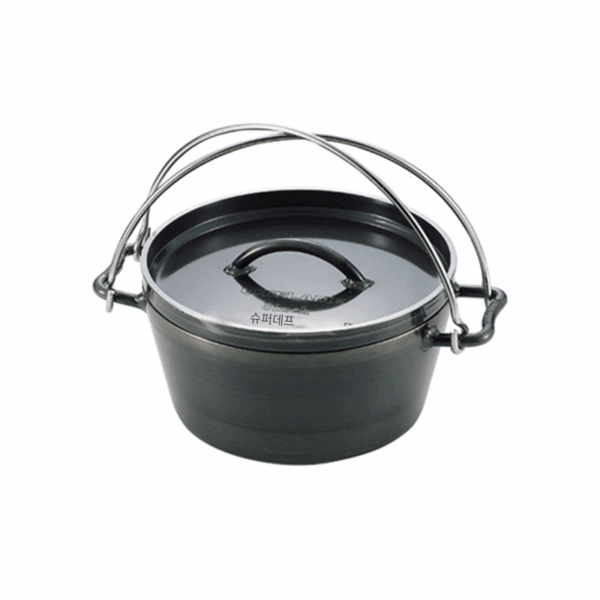 일본산 무불화 야외 피크닉 캠핑 무거운 철제 냄비 철제 스튜 냄비 밥솥
