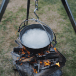 일본산 무불화 야외 피크닉 캠핑 무거운 철제 냄비 철제 스튜 냄비 밥솥 - 이미지 5