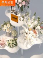 꽃집 꽃 진열대 페인트 진열대 타이중 섬 물 테이블 조합 꽃꽂이 그물 빨간 꽃꽂이 분위기 진열대 - 이미지 3