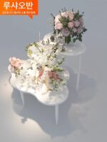 꽃집 꽃 진열대 페인트 진열대 타이중 섬 물 테이블 조합 꽃꽂이 그물 빨간 꽃꽂이 분위기 진열대 - 이미지 4