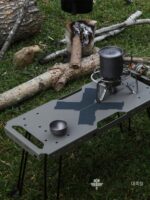 야외 캠핑 접이식 피크닉 테이블 경량 알루미늄 합금 군사 스타일 전술 테이블 다기능 휴대용 바베큐 테이블 - 이미지 2