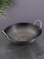 스테인레스 스틸 냄비 가정용 철 냄비 가스 스토브 특수 노스틱 팬 둥근 바닥 프라이팬 상업용 대형 냄비 대형