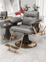 헤어살롱 승강회전 간편 퍼머 및 염색의자 인터넷 연예인 이발소 가벼운 고급 헤어커팅 의자 헤어살롱 전용 이발소 의자 - 이미지 3