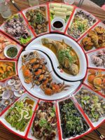 인터넷 셀럽 원형 테이블 접시 세트 새해맞이 모임 식기 크리에이티브 홈 플래터 조합 호텔 식사 부채꼴 플래터