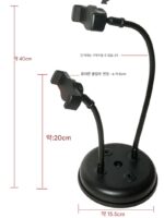 더블 모바일폰 스탠드 라이브 데스크탑 비디오 촬영 가중 다기능 심플 전용 데스크탑 3위치 모바일폰 스탠드 - 이미지 3