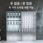 304 스테인리스 스틸 컵 캐비닛 직원 작업장 컵 랙 다중 그리드 도어 공장 컵 랙 티룸 컵 캐비닛 - 이미지 3