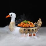 특별요리, 인터넷 셀러브리티 황금닭, 오리, 거위, 소 모양, 드라이아이스 알코올 겸용 식기, 농가호텔, 창의적인 접시 배열 - 이미지 4