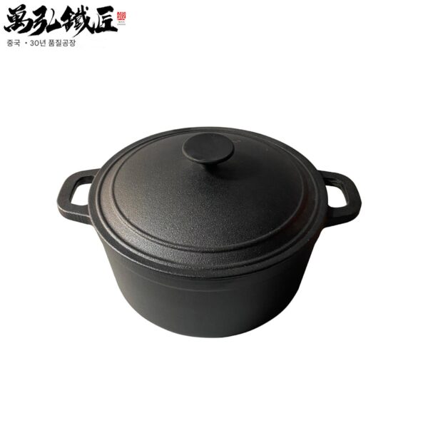 주철냄비 26cm 이중귀 평저 스튜냄비 두껍게 코팅 안된 수프냄비