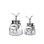 수입 유럽 고급 라이트 럭셔리 골드 및 실버 구리 가지와 잎 유리 보관 항아리 장식품 모델 룸 거실 침실 장식 - 이미지 5