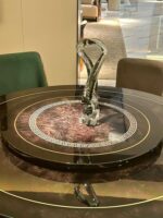 베르사체 식탁] 베르사체 이탈리안 라이트 럭셔리 솔리드 우드 라운드 테이블과 의자 하이엔드 다이닝 바이빙 동일 스타일 샤오홍수 - 이미지 5