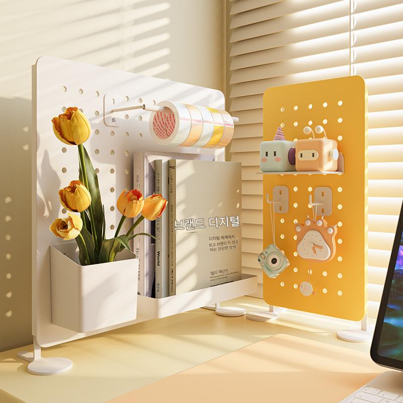 main_727798451468_0-1 수직 천공보드 책상 선반 데스크탑 수납 공간 활용 아티팩트 책상 수납 책장 마무리 선반 - 이미지 1