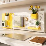 수직 천공보드 책상 선반 데스크탑 수납 공간 활용 아티팩트 책상 수납 책장 마무리 선반 - 이미지 2