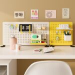 수직 천공보드 책상 선반 데스크탑 수납 공간 활용 아티팩트 책상 수납 책장 마무리 선반 - 이미지 3