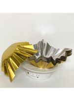 일회용 황금색 주석 호일 냄비 요리는 장식용으로 불에 올려놓을 수 있고, 특수 철판구이 냄비는 요리를 장식하는 데 사용할 수 있습니다. - 이미지 3