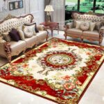 유럽 ​​스타일 거실 카펫 바닥 매트 침실 풀커버 룸 홈 침대 옆 담요 먼지 방지 미국 소파 커피 테이블 매트 맞춤형