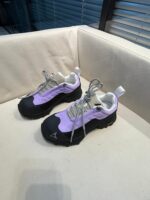 패션 컬러 매칭 라운드 헤드 하이킹화 2024 신상품 한국 두꺼운 바닥 높이 조절 캐주얼 스포츠화 올매치 아빠화 여성용 - 이미지 3