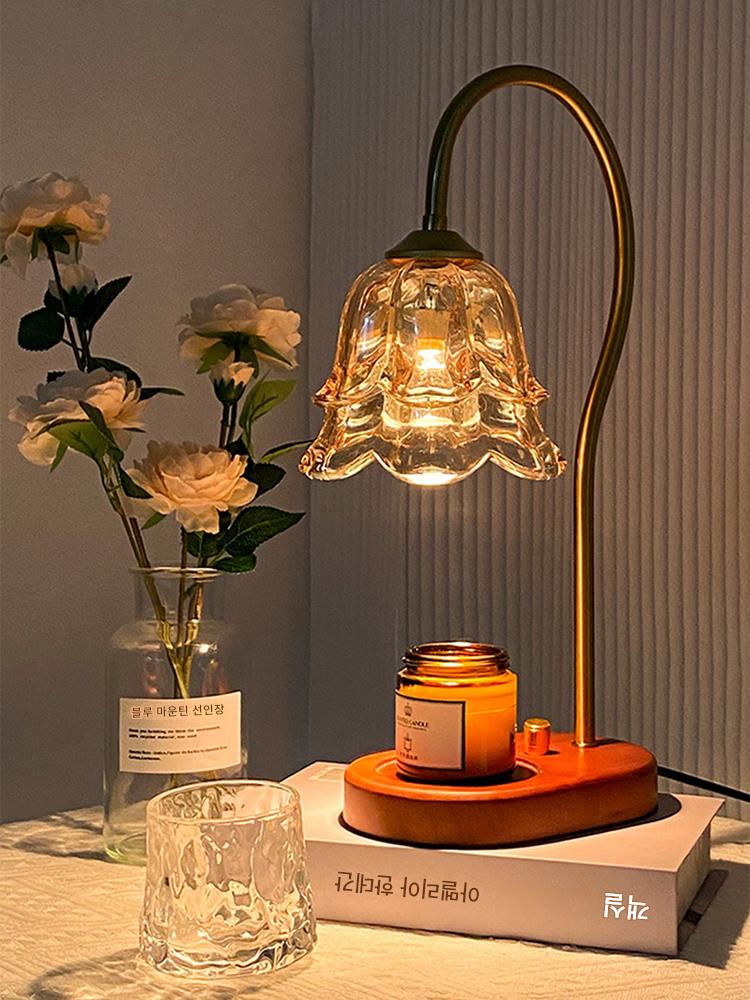 main_728524650378_0-1 은방울꽃 아로마테라피 램프 멜팅 왁스 램프 프랑스 레트로 침실 침대 옆 램프 생일 선물 분위기 램프 무향 테이블 램프 - 이미지 1