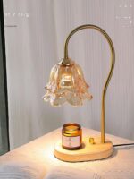 은방울꽃 아로마테라피 램프 멜팅 왁스 램프 프랑스 레트로 침실 침대 옆 램프 생일 선물 분위기 램프 무향 테이블 램프 - 이미지 2