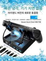 스팀덱 확장 도크 스위치 확장 도크 냉각 브라켓 rog 베이스 스팀덱 액세서리 프로젝션 스크린 - 이미지 2