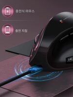 수직 무소음 블루투스 오피스 마우스 무선 충전식 듀얼 모드 인체공학적 데스크탑 노트북 마우스 - 이미지 3