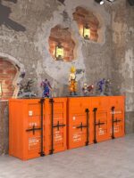 산업 스타일 철제 용기 식사 준비 보관 장식 캐비닛 벽면 통합 복고풍 식사 사이드보드 캐비닛 사용자 정의 - 이미지 2