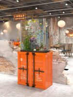 산업 스타일 철제 용기 식사 준비 보관 장식 캐비닛 벽면 통합 복고풍 식사 사이드보드 캐비닛 사용자 정의 - 이미지 5