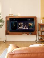 이동식 TV 캐비닛 브라켓 레트로 소형 가정 침실 거실 TV 앤틱 스타일 견고한 나무 TV 스탠드 - 이미지 2