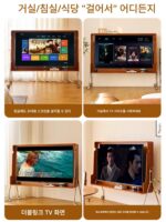 이동식 TV 캐비닛 브라켓 레트로 소형 가정 침실 거실 TV 앤틱 스타일 견고한 나무 TV 스탠드 - 이미지 3