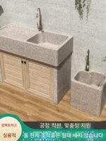 돌 세탁실 수영장 야외 대리석 수영장 정원 야외 통합 바닥형 안뜰 전체 돌 세면대 분지