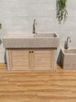 돌 세탁실 수영장 야외 대리석 수영장 정원 야외 통합 바닥형 안뜰 전체 돌 세면대 분지 - 이미지 3