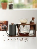 핸드드립 커피 코너포트 공유포트 드립필터 컵 주방용품 휴대용 가정용 세트 아카시아나무 커피스탠드