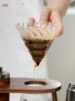 핸드드립 커피 코너포트 공유포트 드립필터 컵 주방용품 휴대용 가정용 세트 아카시아나무 커피스탠드 - 이미지 4