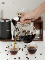 핸드드립 커피 코너포트 공유포트 드립필터 컵 주방용품 휴대용 가정용 세트 아카시아나무 커피스탠드 - 이미지 5